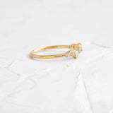 Round Cut Moissanite Half Eternity Wedding Band
