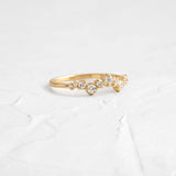 Round Cut Moissanite Half Eternity Wedding Band
