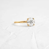 Round Cut Solitaire Moissanite Promise Ring
