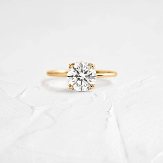 Round Cut Solitaire Moissanite Promise Ring