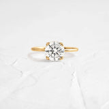 Round Cut Solitaire Moissanite Promise Ring