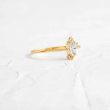 Moissanite Marquise Cut Cluster Style Wedding Ring