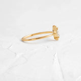 Moissanite Marquise Cut Cluster Style Wedding Ring