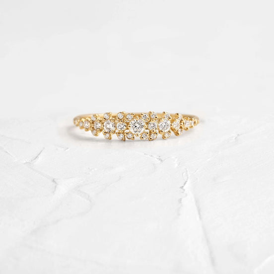 Moissanite Round Cut Unique Half Eternity Wedding Band