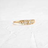 Moissanite Round Cut Unique Half Eternity Wedding Band