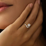 Round Cut Solitaire Moissanite Promise Ring