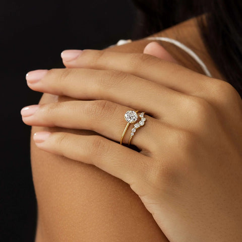 Round Cut Solitaire Moissanite Promise Ring