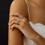 Round Cut Moissanite Hidden Accent Engagement Ring