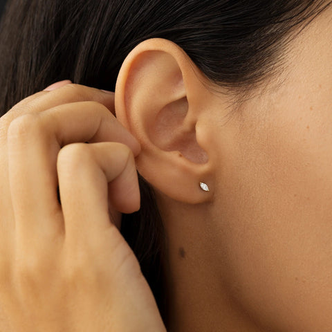 Marquise Cut Moissanite Stud Earring For Women