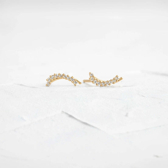 Round Cut Moissanite Stud Earring For Women
