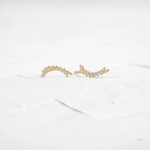 Round Cut Moissanite Stud Earring For Women