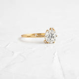 Moissanite Cluster Round Brilliant Cut Wedding Proposal Ring