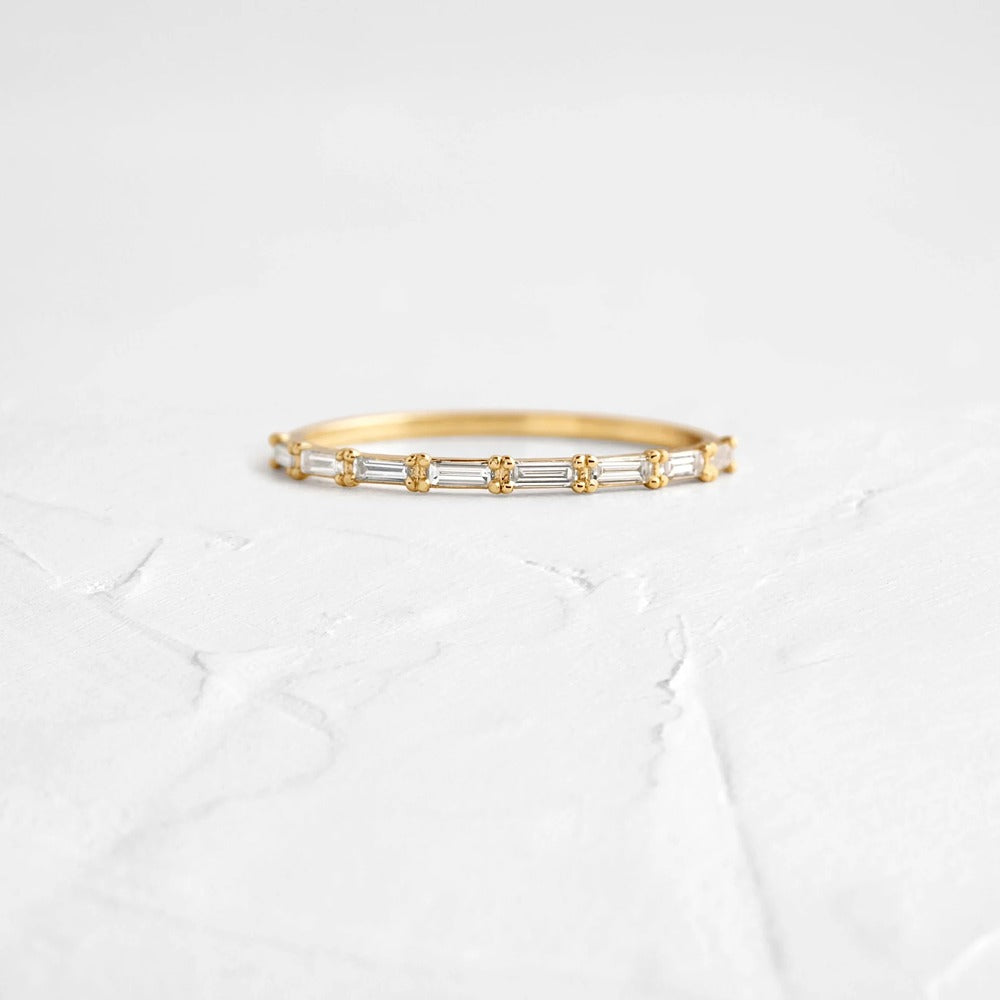 Baguette Cut Moissanite Eternity Wedding Band For Women