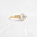 Round Cut Vintage Moissanite Engagement Ring