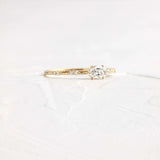 Moissanite Marquise Cut Cluster Proposal Ring