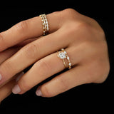 Round Cut Vintage Moissanite Engagement Wedding Ring