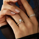Round Cut Vintage Moissanite Engagement Wedding Ring