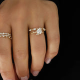Round Cut Vintage Moissanite Engagement Wedding Ring