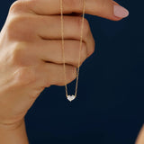Tow Stone Moissanite Pear Cut Pendant For Women