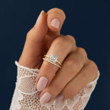 Asscher Cut Moissanite VVS1 Vintage Wedding Ring