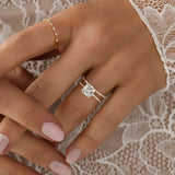 Asscher Cut Moissanite VVS1 Vintage Wedding Ring