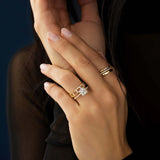 Asscher Cut Moissanite VVS1 Vintage Wedding Ring