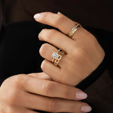 Asscher Cut Moissanite VVS1 Vintage Wedding Ring