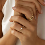 Moissanite Marquise Cut Cluster Proposal Ring