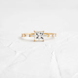 Moissanite Unique Style Colorless Princess Cut Engagement