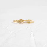 Moissanite Round Cut Curved Half Eternity Wedding Band