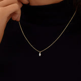 Marquise  Cut Hidden Accent Moissanite Pendant For Women