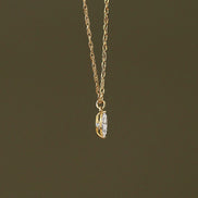 Marquise  Cut Hidden Accent Moissanite Pendant For Women