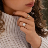 Oval Cut Moissanite D Color Flower Halo Wedding Ring
