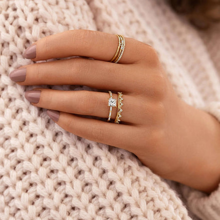 Moissanite Unique Style Colorless Princess Cut Engagement