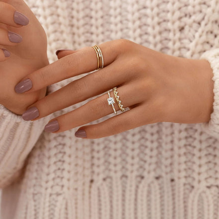 Moissanite Unique Style Colorless Princess Cut Engagement