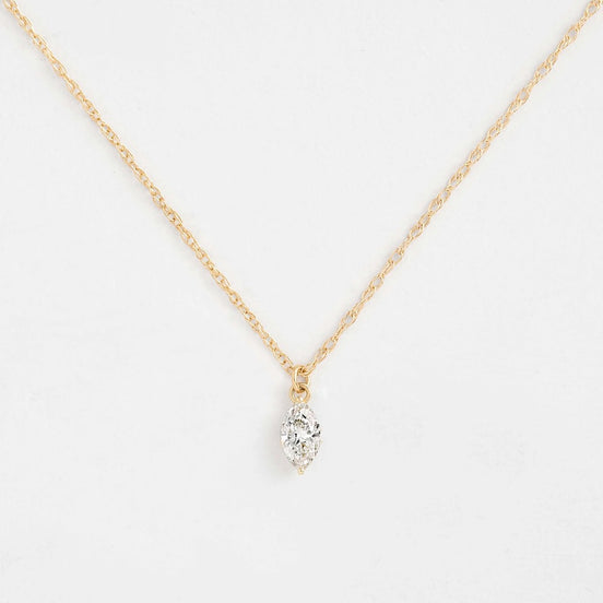 Marquise  Cut Hidden Accent Moissanite Pendant For Women