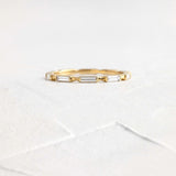D Color Moissanite Baguette Full Eternity Wedding Band