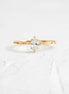 Twisted Marquise Cut Colorless Moissanite Proposal Ring