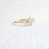 Moissanite Princess Cut Art Deco Engagement Ring