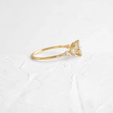 Moissanite Princess Cut Art Deco Engagement Ring