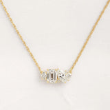Emerald & Marquise Cut Cluster Moissanite Pendant