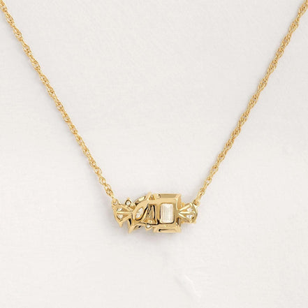 Emerald & Marquise Cut Cluster Moissanite Pendant