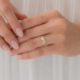 Round Cut Unique Moissanite Engagement Ring