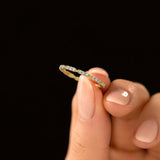 Moissanite Round Cut Full Eternity Wedding Band