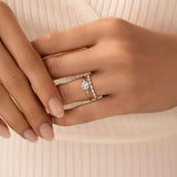 Moissanite VVS1 Twisted Round Cut Wedding Ring
