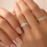 Moissanite Princess Cut Art Deco Engagement Ring