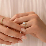 Round Cut Vintage Moissanite Engagement Ring