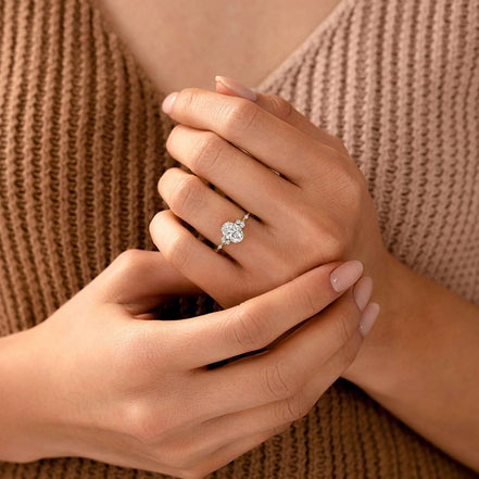 Oval Cut Vintage Moissanite Engagement Ring