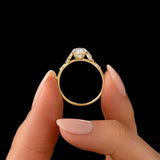 Oval Cut Vintage Moissanite Engagement Ring