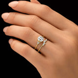 Moissanite Marquise & Round Cut Unique Band For Women